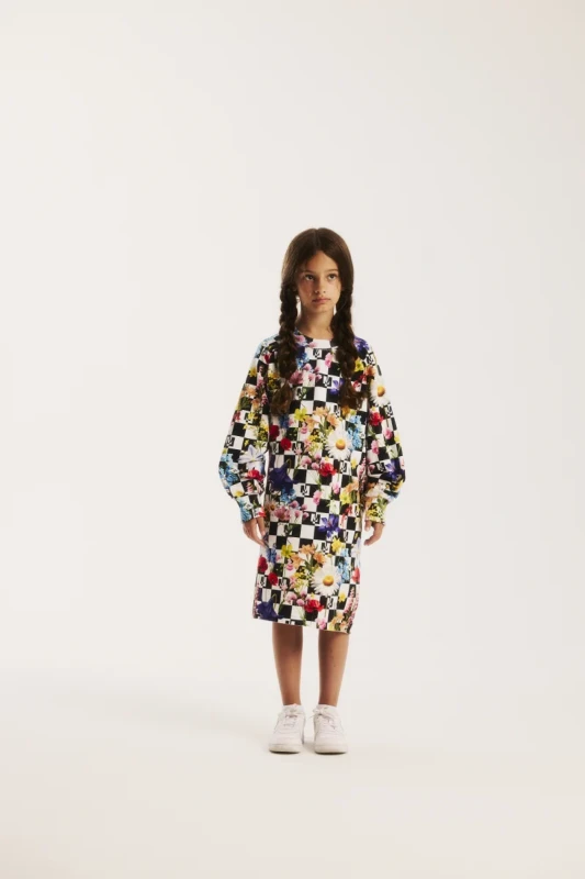 Sukienka FLOWERLAND DRESS Minikid – kolorowa sukienka dziecięca premium