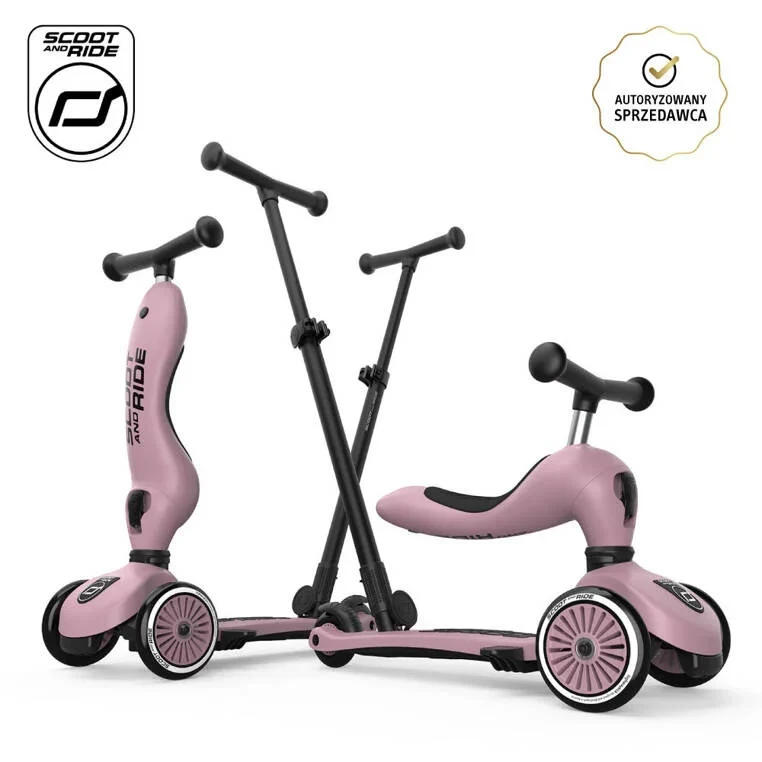 Highwaykick 1 Push and Go 2w1 Scoot & Ride Wildberry