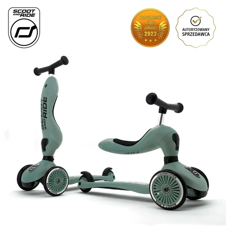 Scoot and Ride Highwaykick 1 Forest jeździk i hulajnoga 2w1 dla dzieci