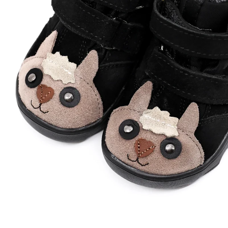 ocieplane buty dziecięce barefoot alpaca black Mrugała