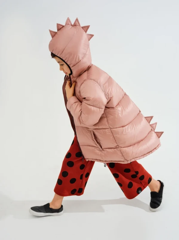 Zamek YKK i detale kurtki Powder Pink DINO