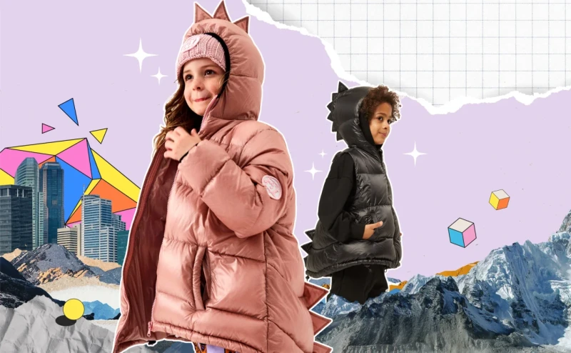 Kurtka puchowa DINO Down Jacket Sea Blue – dziecięca, unisex
