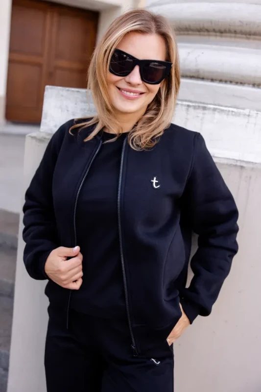 Czarna bluza damska BOMBER TUSS premium