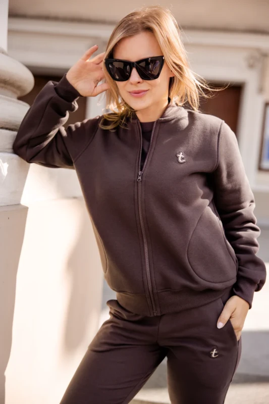 Czekoladowa bluza damska BOMBER TUSS Choco premium