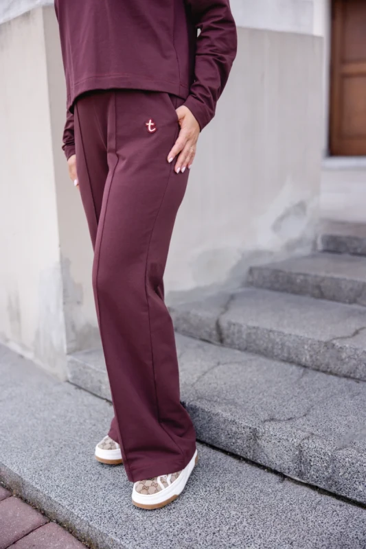 Bluza damska CHIC Bordo Burgundy TUSS – elegancka bordowa bluza sportowa