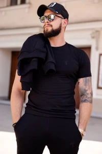 T-Shirt męski Tuss&Sons Czarny Black TUSS MEN'S WEAR
