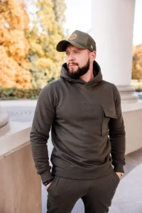 Bluza męska z kapturem HOODIE Tuss&Sons Oliwkowa Khaki TUSS MEN'S WEAR