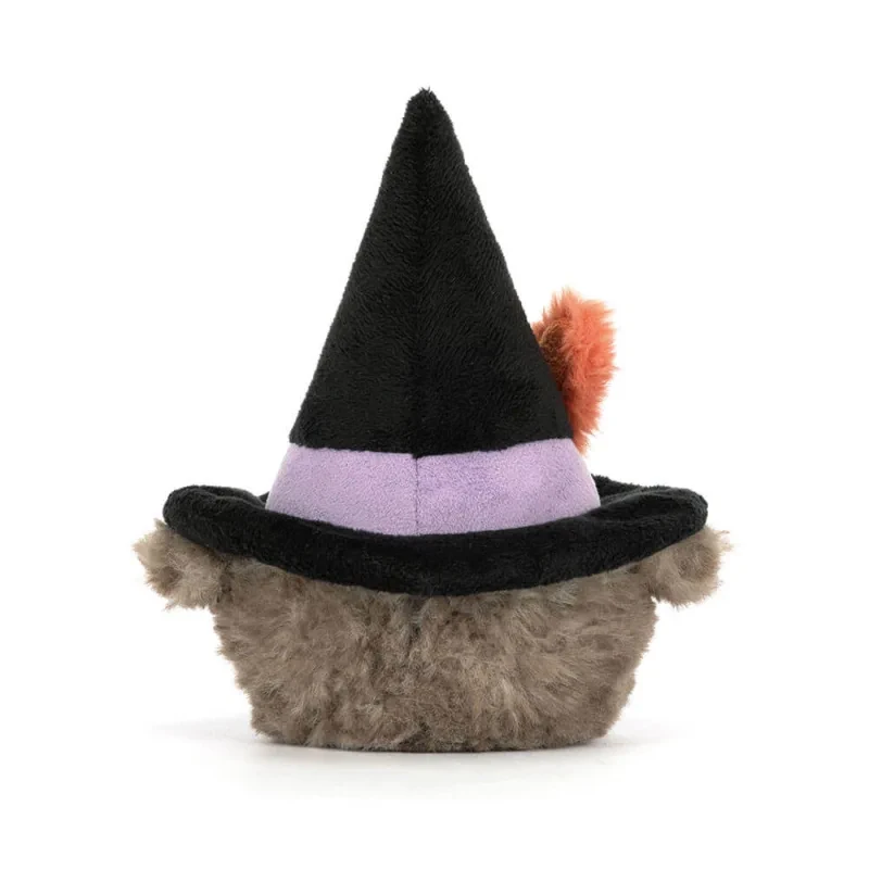 Miękka sowa Jellycat z pomarańczowym dzióbkiem i kapeluszem