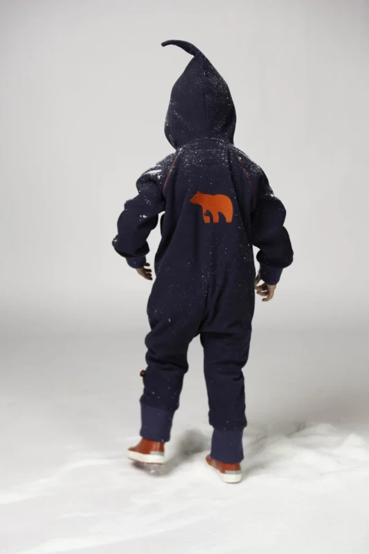 Kombinezon jednoczęściowy polarowy Ducksday DARK BLUE / RED tył