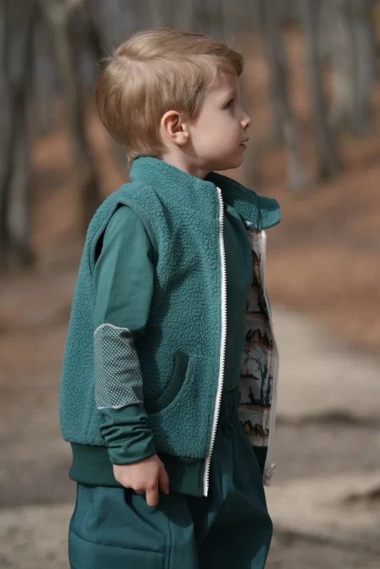 Ducksday Fleece bodywarmer Dark Green (13).webp
