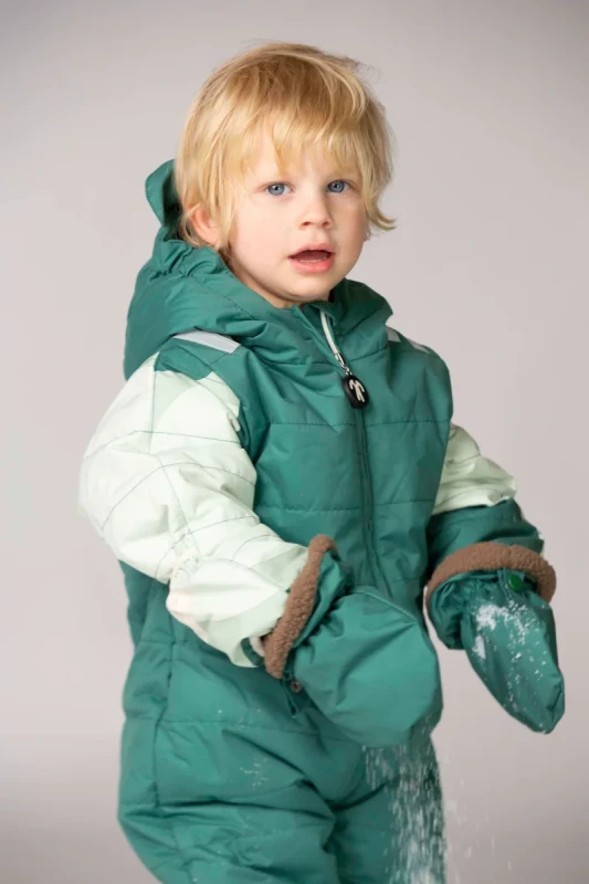 Ocieplane rękawiczki dziecięce Ducksday DARK GREEN – dla maluchów