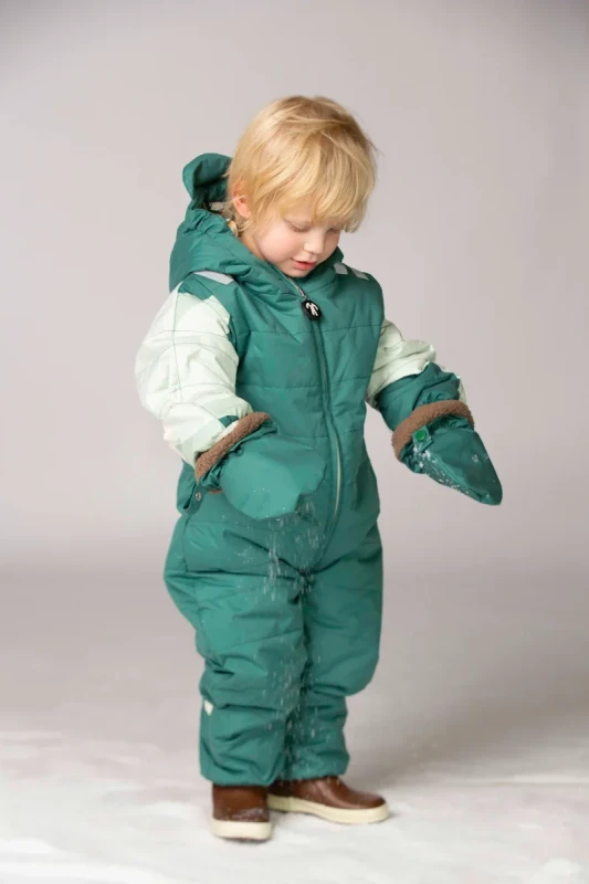 Zielone rękawiczki zimowe niemowlęce Ducksday DARK GREEN