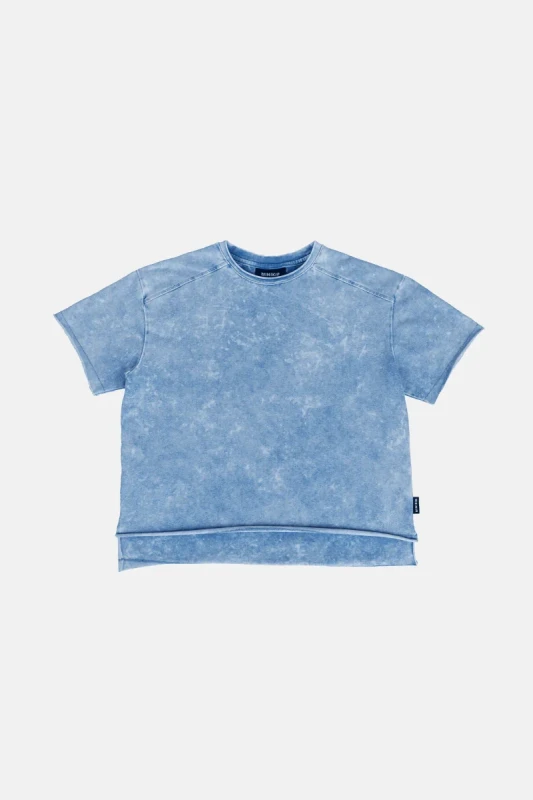 Koszulka dziecięca BLUE SKULL T-SHIRT ACID BLUE – przód koszulki