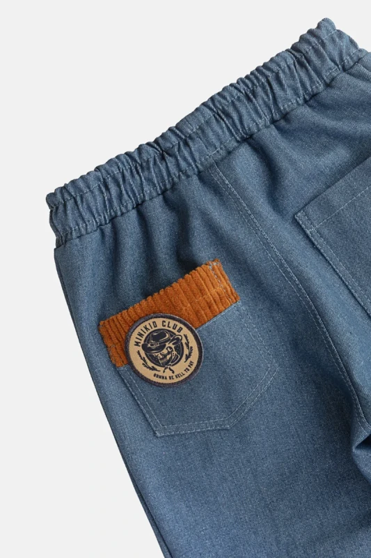 Spodnie dziecięce z bawełny Minikid – DENIM PANTS BLUE, streetwear