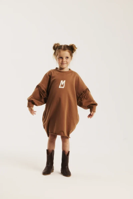 Sukienka dziecięca BROWN FRINGE DRESS – wygodna i stylowa sukienka dla dzieci