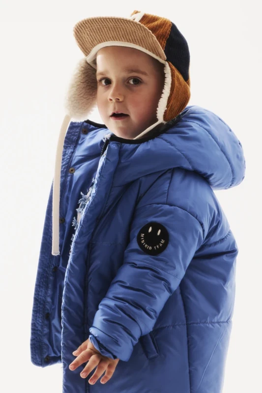 Czapka Minikid BROWN PLUTO HAT BROWN/NAVY – tył z regulacją obwodu