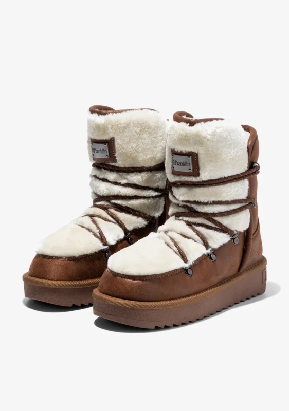 Damskie buty zimowe D.Franklin Nordic Trk Fur Camel