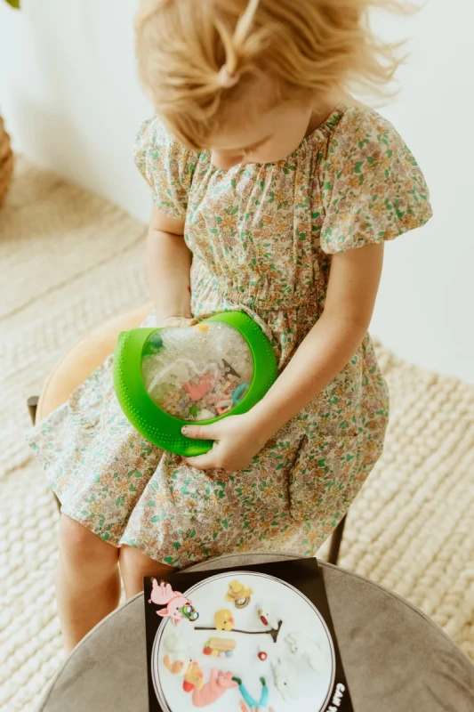 Zielony dysk sensoryczny Jellystone z ukrytymi figurkami