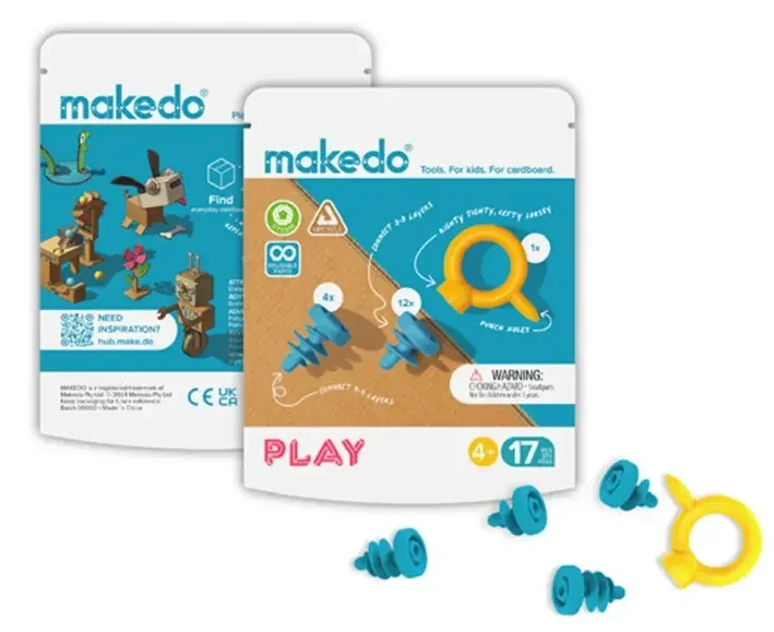 Zestaw narzędzi do konstruowania Makedo Play 17 elementów