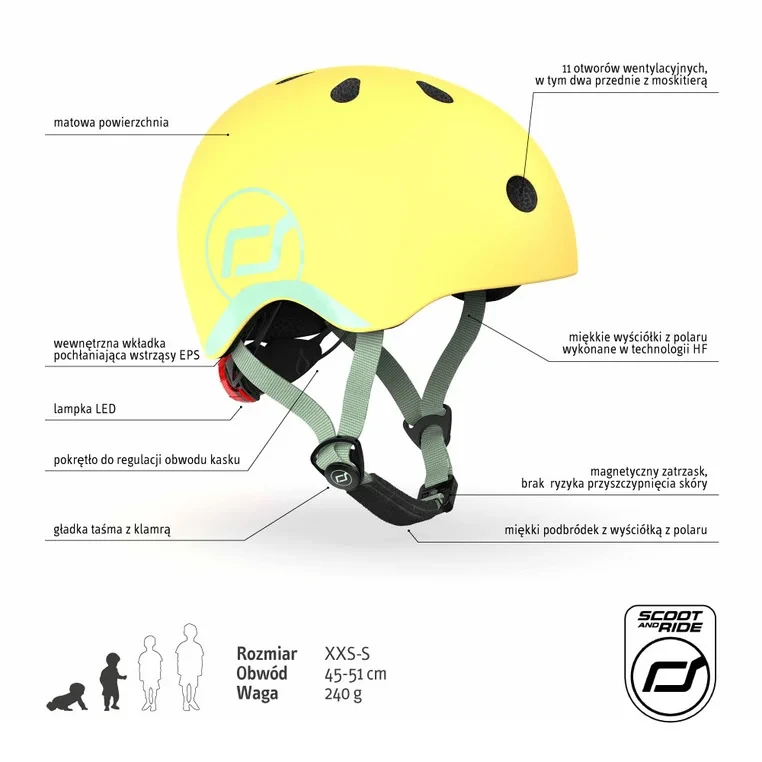 Kask dziecięcy Scoot & Ride do hulajnogi, rowerka i jeździka