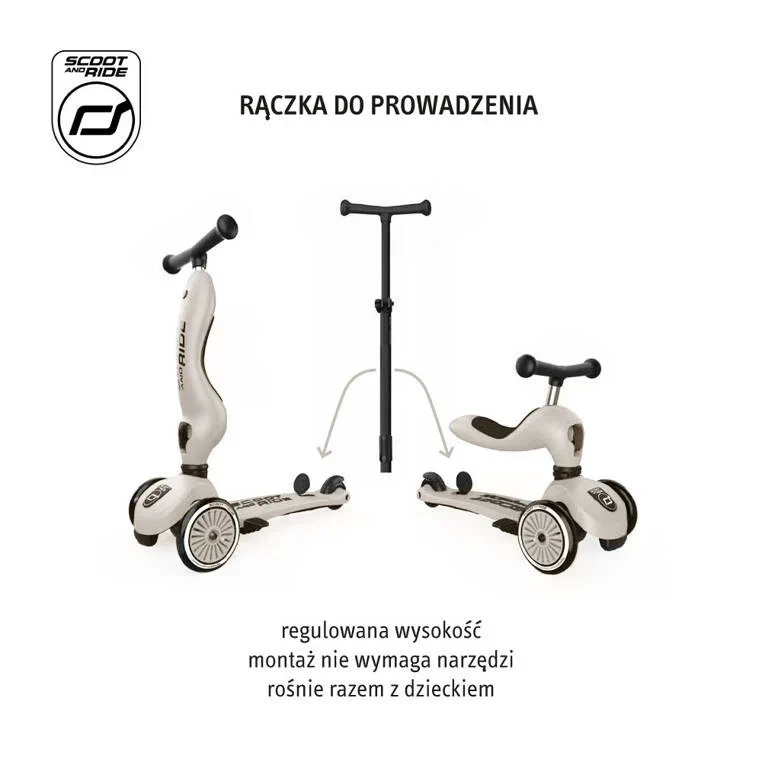 Highwaykick 1 Push and Go Ash – bezpieczny i stabilny pojazd dla dziecka