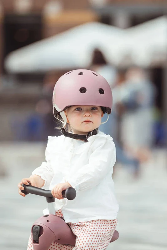 Regulowany kask dziecięcy 45-51 cm Scoot and Ride Wildberry