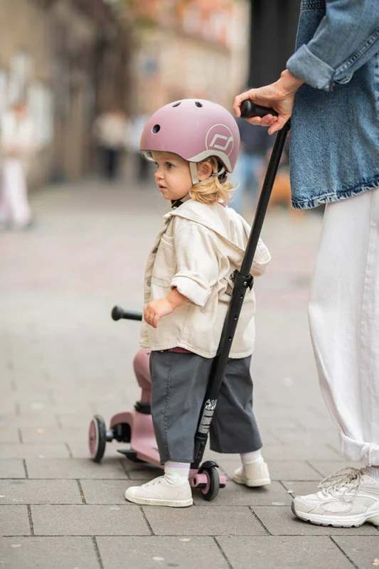 Stylowy kask dla dziecka Scoot and Ride Wildberry różowy