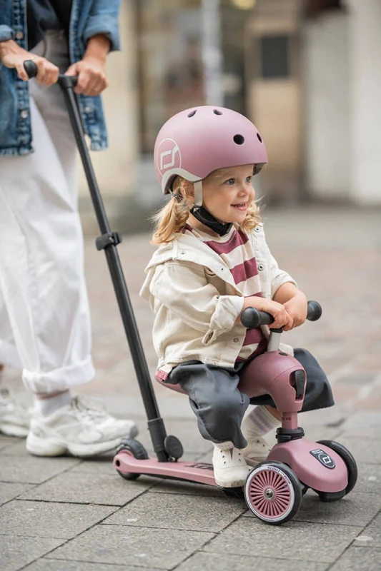 Kask Scoot and Ride XXS-S magnetyczne zapięcie Wildberry