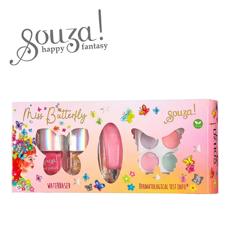 Zestaw kosmetyków dla dzieci Souza! Motyl – 7 elementów