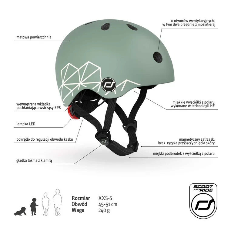 lekki kask rowerowy Scoot & Ride dla malucha