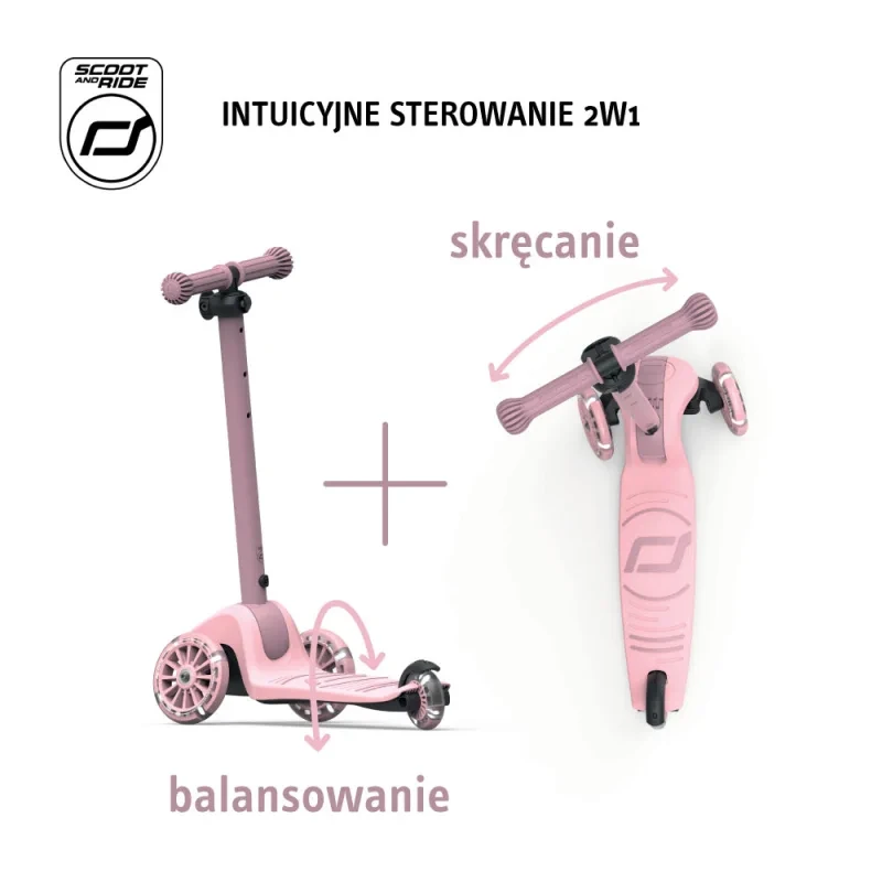 składana hulajnoga 2w1 Scoot & Ride Rose