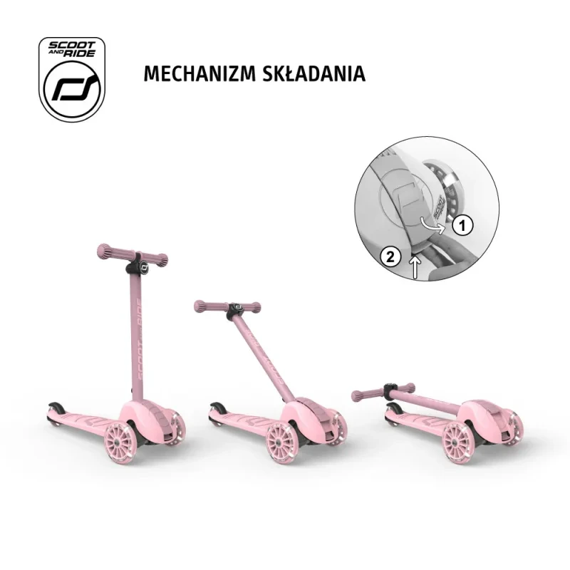 Scoot & Ride Highwaykick 3S różowa hulajnoga dla dzieci