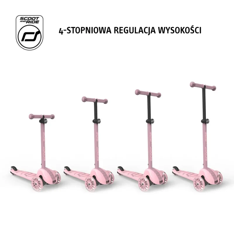 bezpieczna hulajnoga z kółkami LED Scoot & Ride