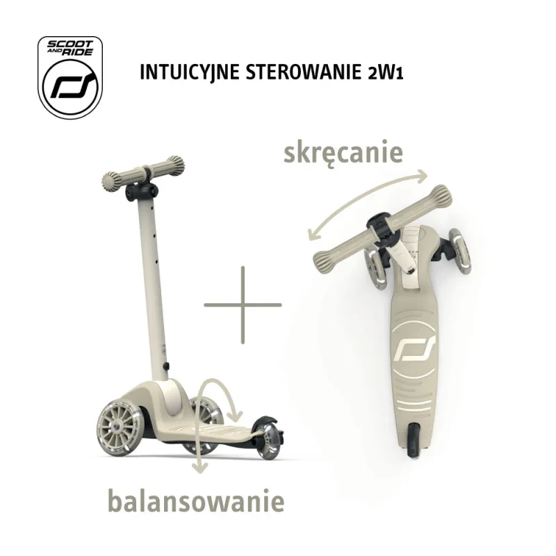 składana hulajnoga 2w1 Scoot & Ride Ash