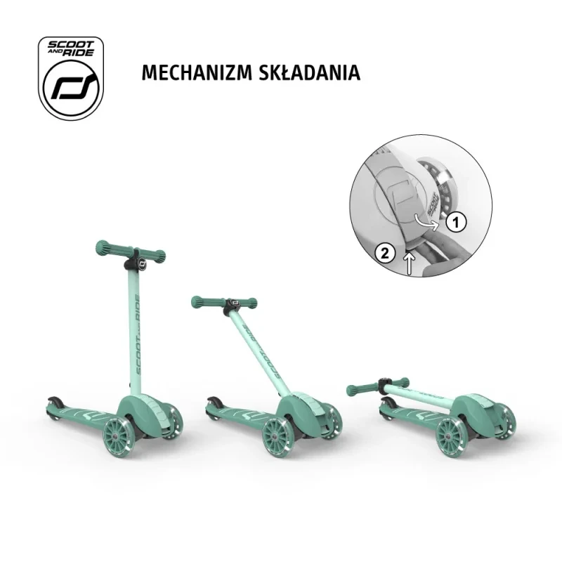 hulajnoga Scoot & Ride zielona LED