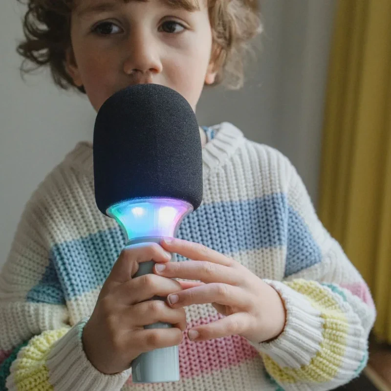 świecący mikrofon do karaoke dla dzieci