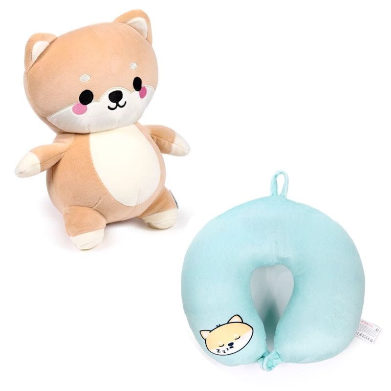 Poduszka podróżna 2w1 pies Shiba Inu Adoramals