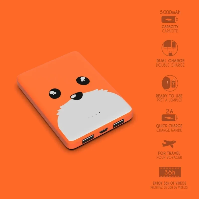Powerbank z motywem lisa 5000 mAh
