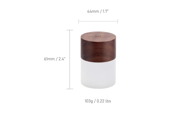 lampka nocna Gingko Design Lemelia Orzech – widok z góry