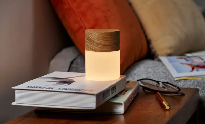 Gingko Design Large Lemelia Light White Ash – widok z boku
