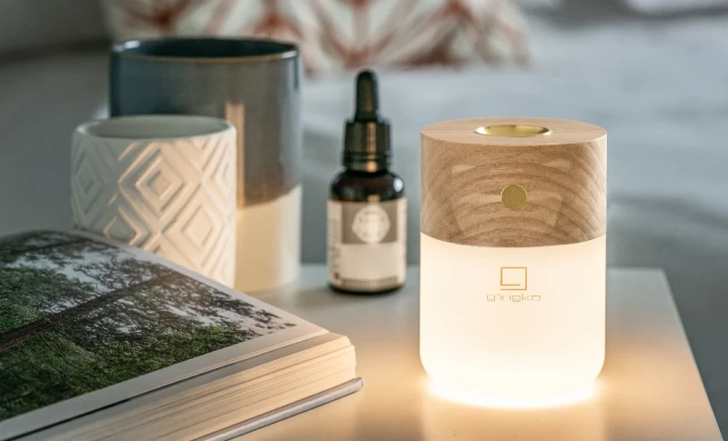 przenośna lampka z dyfuzorem Gingko Design – widok z góry