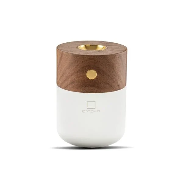 lampka inteligentna z dyfuzorem Gingko Design z drewna orzechowego