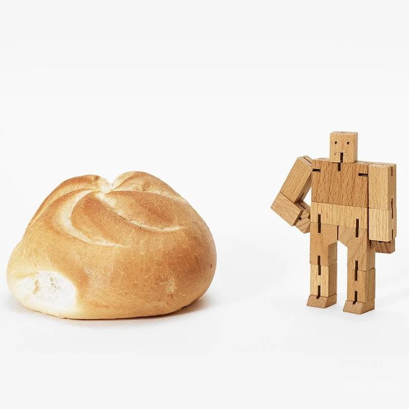 Drewniany robot Cubebot MICRO Natural Beech Areaware