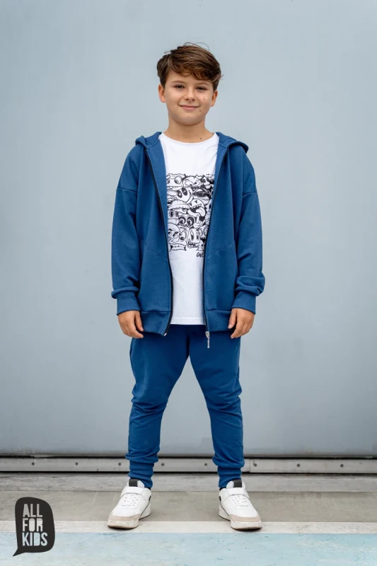 Stylowe spodnie dzianinowe niebieskie All For Kids