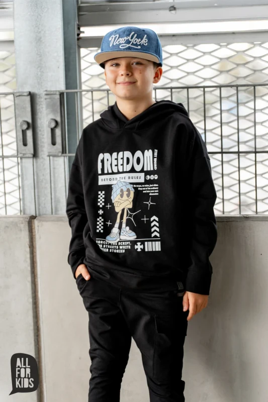 Wygodne spodnie dziecięce czarne All For Kids