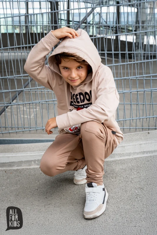 Beżowe spodnie dziecięce unisex All For Kids