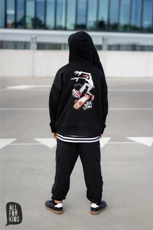 Bluza dziecięca unisex All For Kids OLD SCHOOL czarna