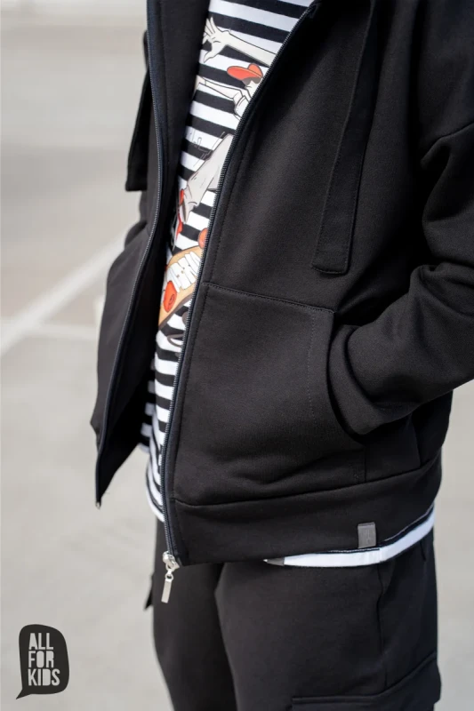 Bluza z kapturem All For Kids OLD SCHOOL z nadrukiem na plecach