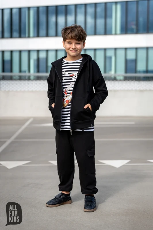 Stylowa bluza dziecięca czarna All For Kids