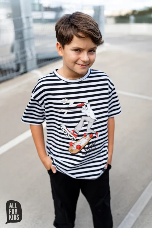 Stylowe spodnie unisex All For Kids dzianinowe czarne